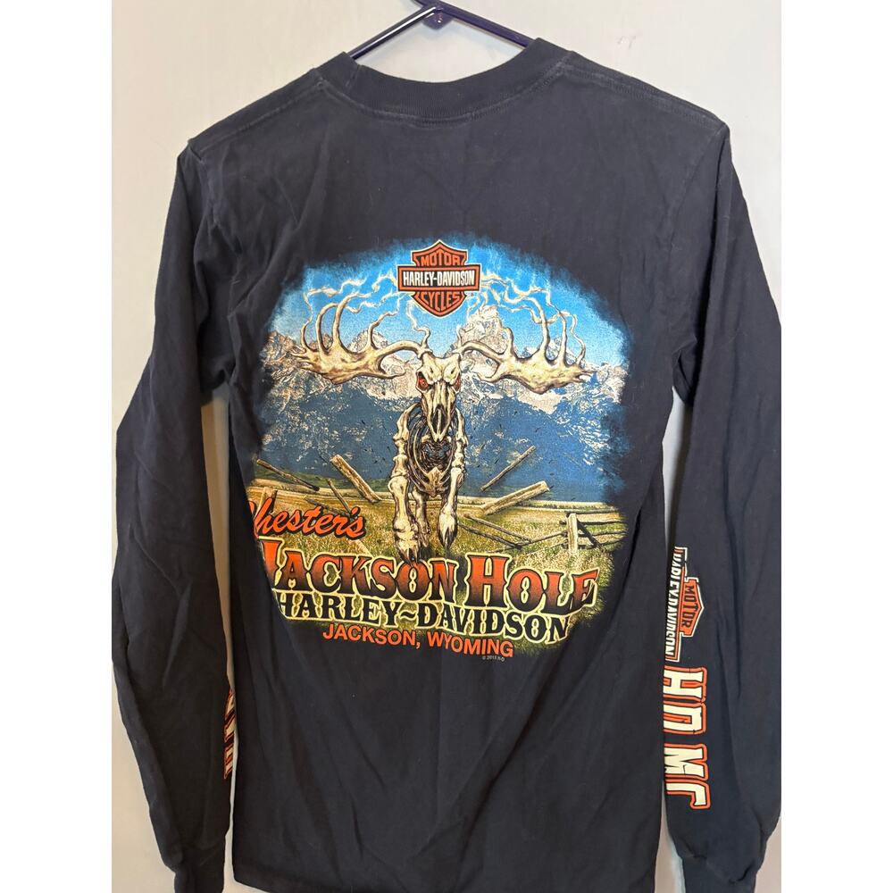 Harley‑Davidson HDMC Live Free Long‑Sleeve Black T‑Shirt Women’s Size S - Picture 8 of 8